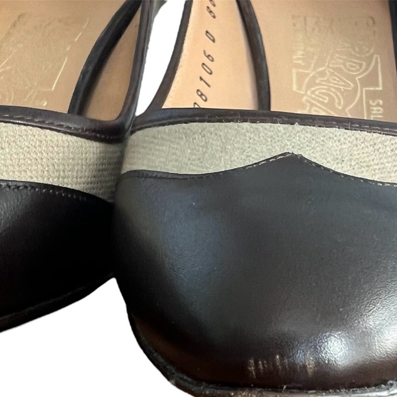 Ferragamo • 3” Brown Leather Pump Heels Size 4US 34.5EU - Picture 9 of 10